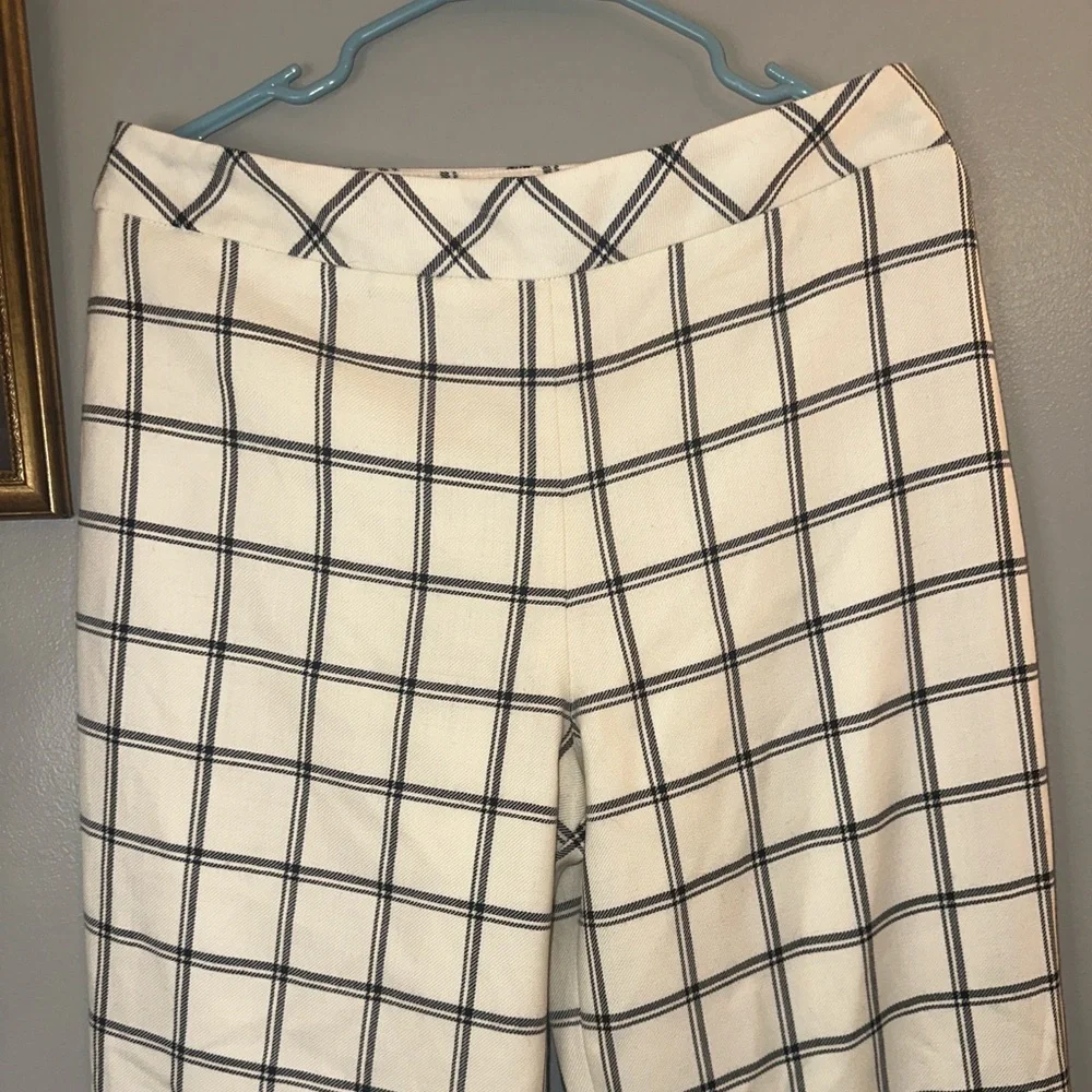 Pendleton 100% Virgin Wool Windowpane Trousers USA Size 10 Classic Preppy Pants - Picture 4 of 8